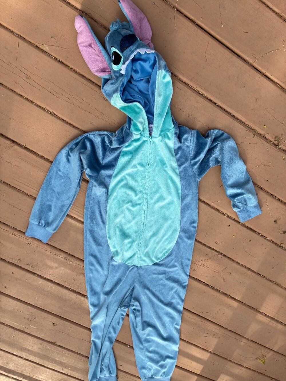 Disney‎ Stitch  One Piece Full Zip Onesie/ Costume Unisex PJ Size S/M